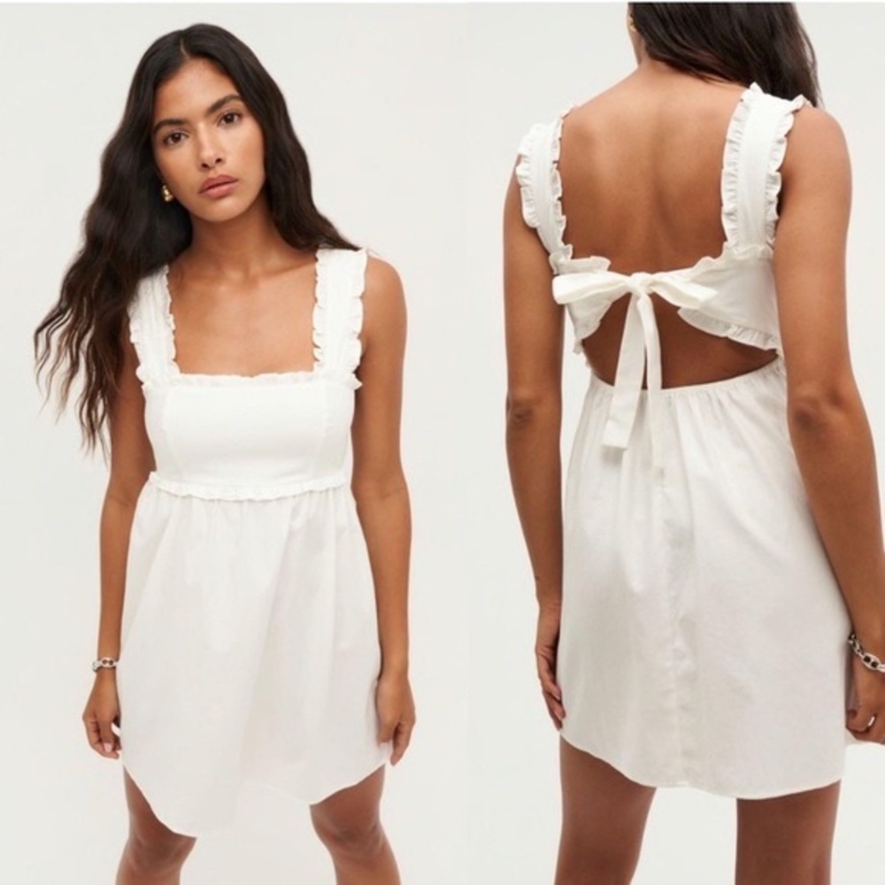 nwot reformation liah dress in white
